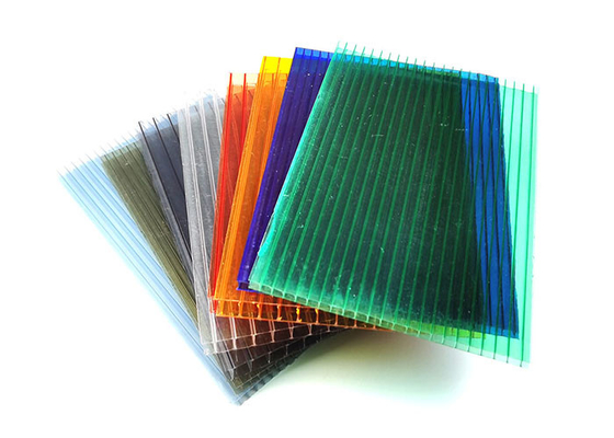Garden Twinwall Roofing Polycarbonate Sheet Hollow Width 1220mm 2100mm