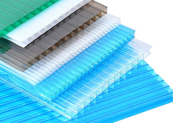 Garden Twinwall Roofing Polycarbonate Sheet Hollow Width 1220mm 2100mm